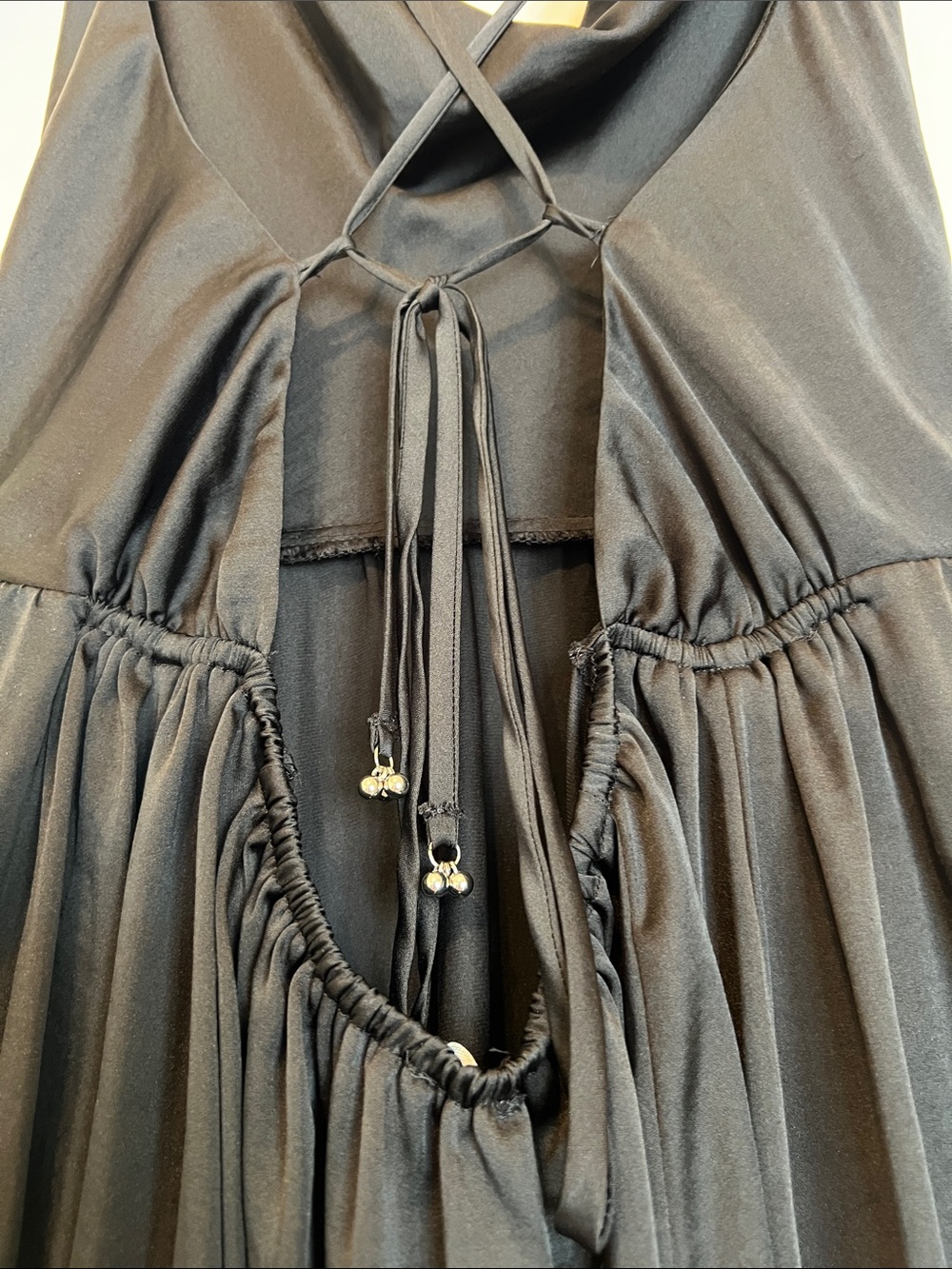 Free People Black Spaghetti Strap Mini Dress - Picture 3 of 4